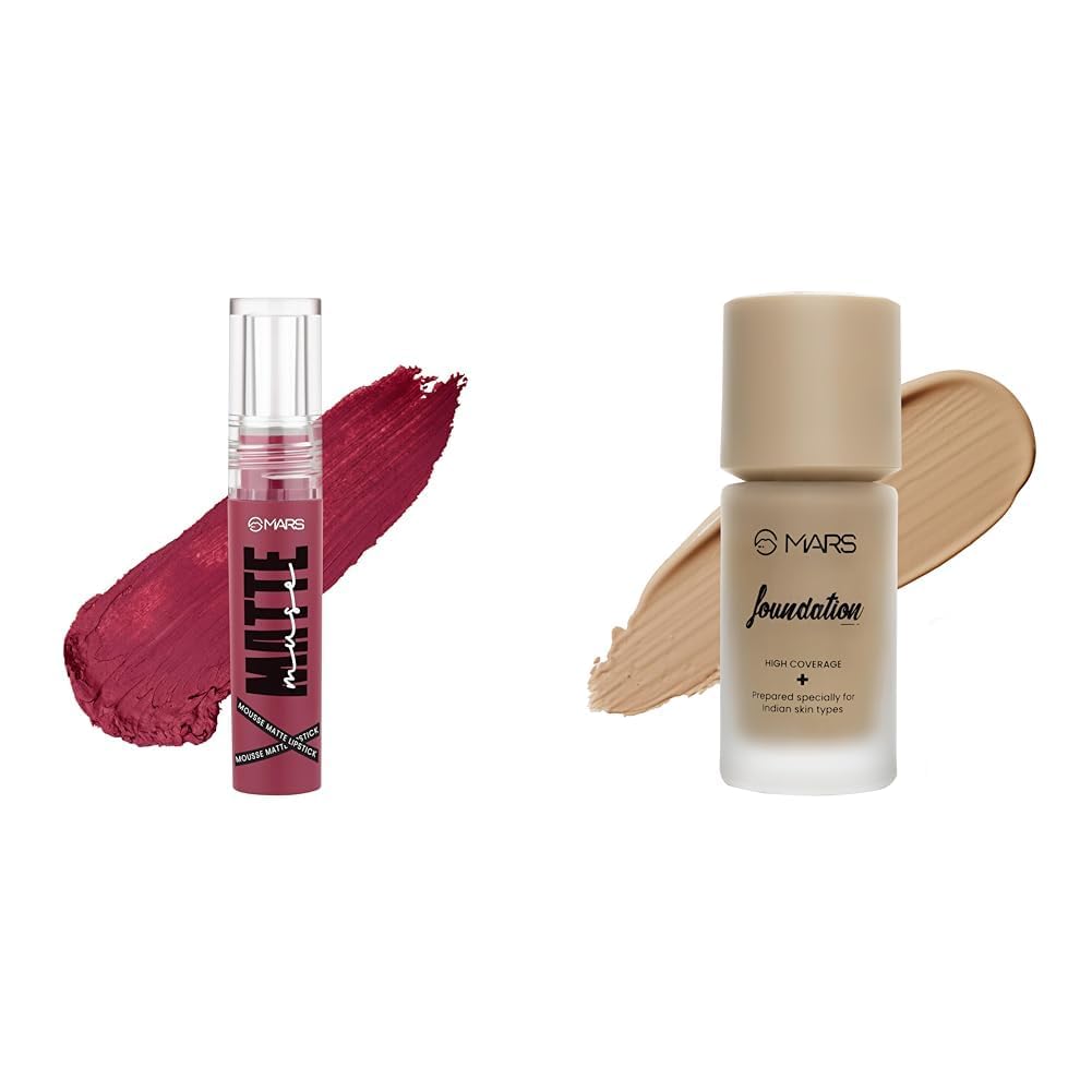 Matte Muse Mousse Lipstick (3ml) (10-WINNER WOMEN) High Coverage Liquid Matte Foundation | Blemish Free & Blendable Foundation For (-F14-05)-(LM40-10)-MRS-image-38
