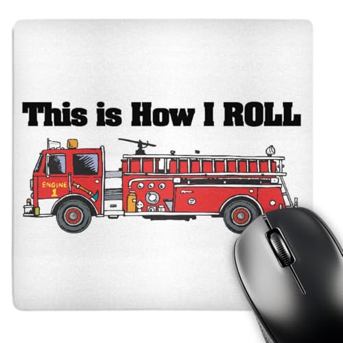 3dRose, This is How I Roll Fire Truck Firemen Design, Mouse Pad