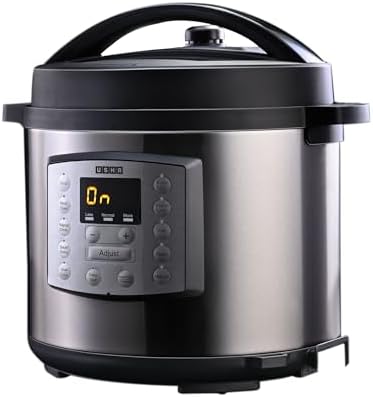 Usha iChef 6 Litre Electric Pressure Cooker | 1000W | 10 Indian Preset Menu | Keep Warm Fuction | Delay Timer | Slow Cooker | Automatic Rice Cooker, Steamer & More (Stainless Steel)|