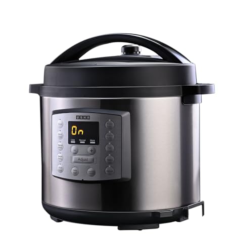 Usha iChef 6 Litre Electric Pressure Cooker | 1000W | 10 Indian Preset Menu | Keep Warm Fuction | Delay Timer | Slow Cooker | Automatic Rice Cooker, S