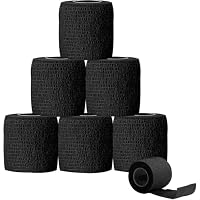 6 Bende Elastiche Autoadesive KATLKIU – Traspiranti E Coesive – 5cm X 4,5m (Nero) – Per Sport E Primo Soccorso - 4