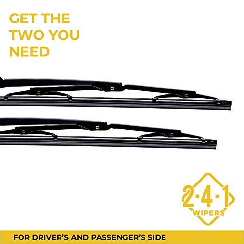 Autotex - M6Pro Premium+ Automotive Wiper Blades - Universal Replacement Windshield-Wipers - Heavy Duty - All-Weather - 2 Pack (20"/20") #TOP1
