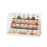siawadeky フィギュアケース 雛人形 収納ボックス アクリル 防塵 防水カバー付き ディスプレイケース 多段式 コレクションケース 取り出し簡単 収納ケース ひな人形 コレクター 雛祭り 女児節 お祝い