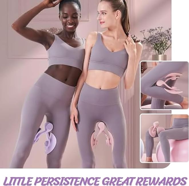 Thigh Master, Pelvic Floor Trainer, Hip Trainer for Postpartum Rehabilitation, Kegel Trainer & Butt, Leg, Arm Toning Master Equipment for Home Gym Workout (Purple Tension Value 12KG)