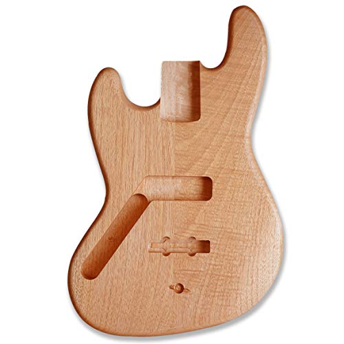 Bex Gears Left-handed Unfinished JB Bass Guitar Body Okoume Wood Made Body