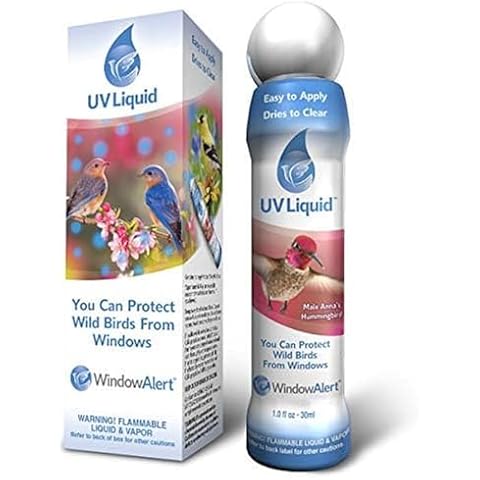 WindowAlert UV Liquid Marker | Anti-Collision Bird Deterrent to Prevent Bird Strikes on Windows and Glass Doors | Protect Wild Birds Around Homes and Buildings Cover