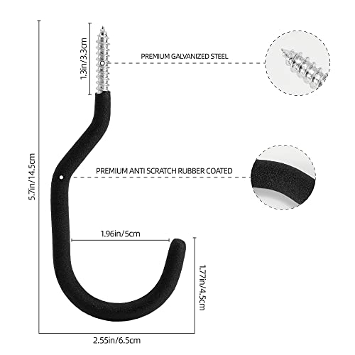 Mhho-Wg 10 Pack Bike Hook Storage Bike Rack, Heavy Duty Large Screw In Ceiling Hooks For Garage Wall Bicycle Storage, Bike Racks,Utility Hanger Use For Tools And Garden Hose Cords #TOP5