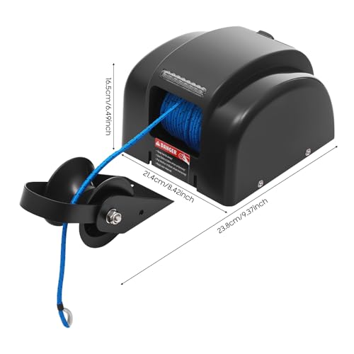 Winche eléctrico para barco con cuerda y control remoto miniatura 2