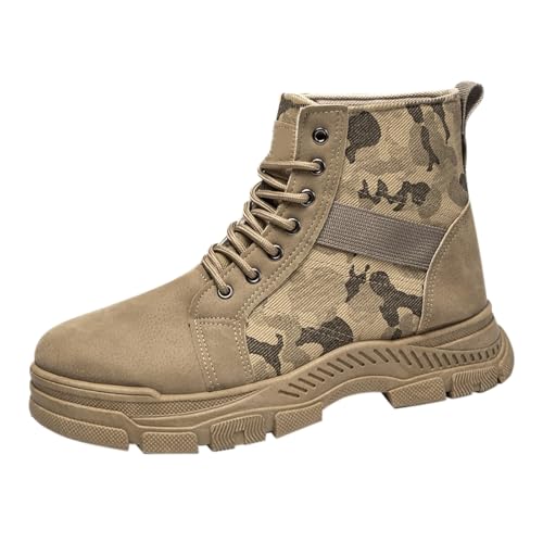 Bottes montantes homme style décontracté beige taille 41 1/3 pour vos sorties quotidiennes