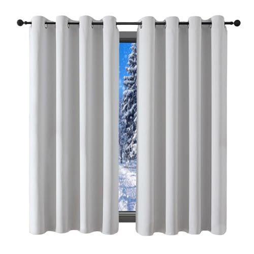 Rideau anti-bruit thermique et occultant avec œillets 50x185 cm polyester