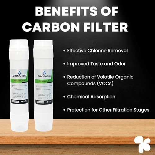 Image of AMPEREUS Water Filter Kit | Pre Carbon, Post Carbon, Sediment Filter & Spare Parts| Complete Inline Filter Set Suitable for All RO Water Purifiers | Complete Water Purifier Inline Accessories
