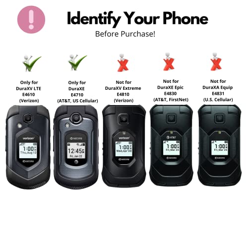 Cbus Wireless Black Holster Case W/ Ratcheting Belt Clip For Kyocera Duraxv Lte E4610 (Verizon), Duraxe E4710 (At&T, Us Cellular) #TOP1