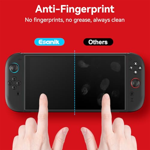 Esanik 2 Pack Matte Glass Screen Protector for Nintendo Switch 2 (2025-7.9inch),Anti-Glare & Anti-Fingerprint,Anti-Reflection,Bubble Free, Smooth as Silk, 9H Glass Screen Cover - Image 4