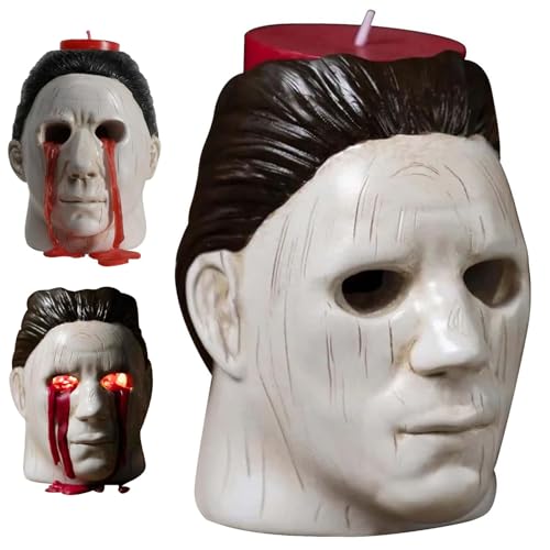 Ksheria Michael Myers Candle Holder,Halloween Candle Horror Movie Statue with