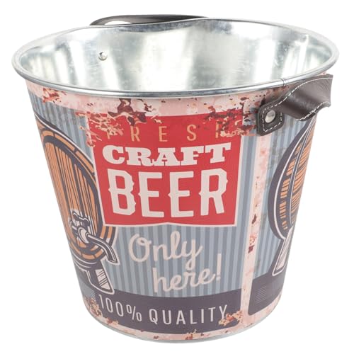 Alipis Cubeta de Hielo Metálica Robusta para Bar y Camping Cubitera para Cócteles y Picnic Contenedor Portátil para Hielos Restaurante y Club