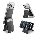 Spigen Slim Fold MagFit Magnetic Wallet MagSafe Card Holder Stand Tripod Compatible with iPhone 17/16/15/14/13/12 & Pixel 10 Series MagSafe-Compatible Pixelsnap - Black (1-Card)