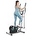THERUN Cross Trainer, Ultra-Quiet Elliptical Machine for Home, 6KG Flywheel Elliptical Cross Trianer, 16 Resistance Levels Elliptical Machines Fitness w/Pulse Sensor, LCD Monitor (Blue)