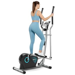 THERUN Elliptical Machine, Ultra-Quiet Elliptical Exercise Machine for Home, 6KG Flywheel Elliptical Trainer, 16 Resistance Levels Elliptical Training Machines w/Pulse Sensor, LCD Monitor