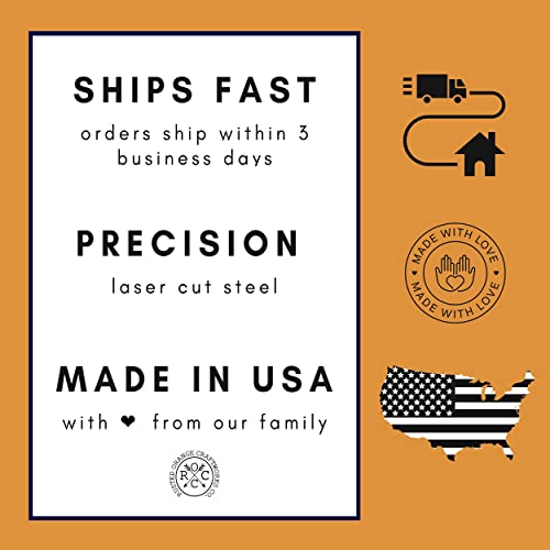 Rocc Rusted Orange Craftworks Co. - Letter Address Plaque 3 Sizes Personalized Address Plaque Address Numbers For Houses With Street Name Metal Address Plaque Address Plaques For House Numbers #TOP4