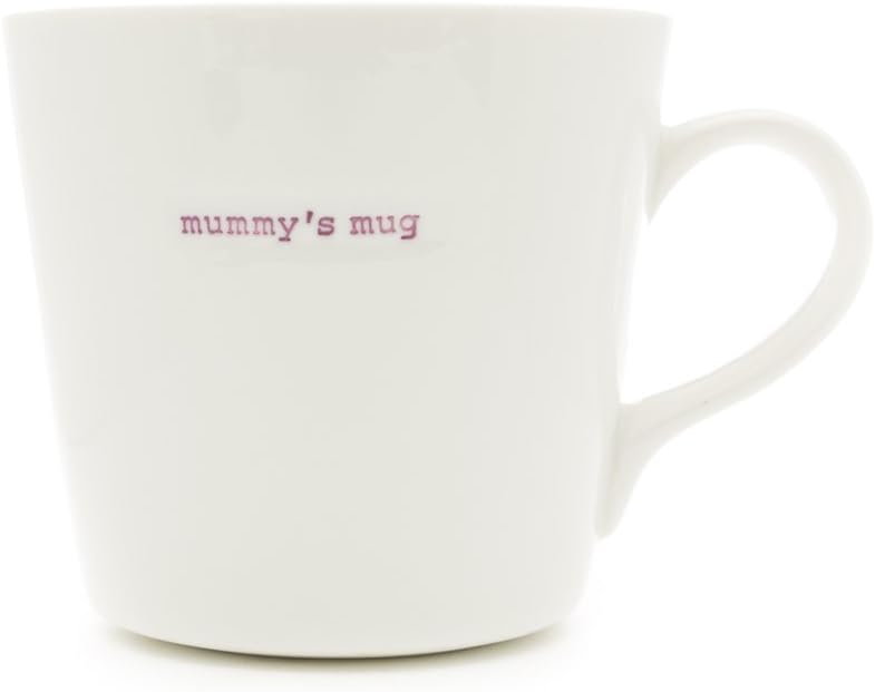 Keith Brymer Jones - Word Range - Large Ceramic White Mug - Mummy's Mug - 500ml - Gift Boxed