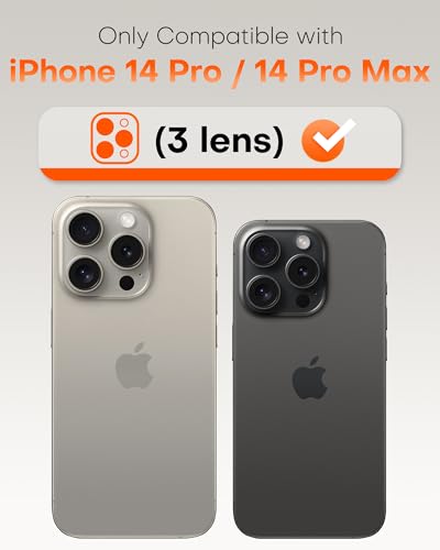 Image of TOCOL for iPhone 14 Pro Max Camera Lens Protector /iPhone 14 Pro Camera Lens Protector Tempered Glass HD Individual Scratch Resistant Cover Accessories Case Friendly 2 Pack(Clear)