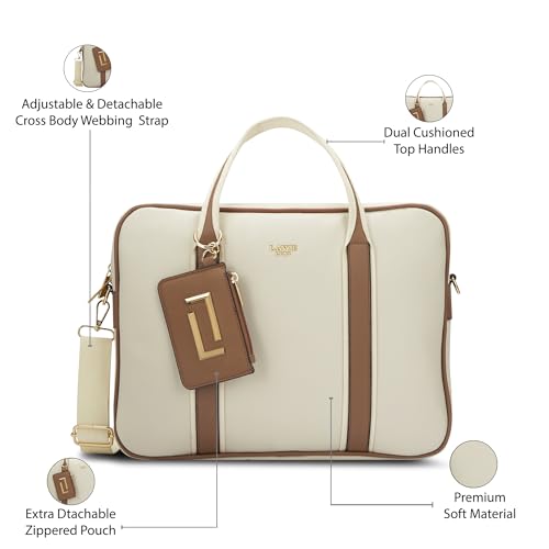 Image of Lavie Luxe Women's Delicaff 1C Laptop Handbag for Women | Fits upto 14 inch Laptop | Laptop Bag for Work | Ladies purse | Stylish Shoulder Bag | Gift for Women