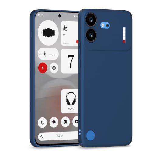 Image of Outlouders Back Cover for Nothing Phone 4b 5G | Camera Protection | Durable Soft Matte Silicone Bumper Case (Blue)