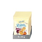 reis-fit Risbellis Barbecue 8x40g, glutenfrei, vegan, knusprig, Reiswaffel-Snack für unterwegs