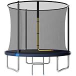 JUMMICO 183/220/290/360 CM Trampoline Outdoor with Safety Enclosure Net Outdoor Round Garden Trampoline for Kids & Adults Spring Tool Home Fitness Family Play Equipment