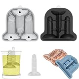 Ice Cube Molds Tray Novelty, Adult Prank Ice Cube Molds & Trays, Silicone Ices Cubes Trays, Funny Ice Tray for Cocktails, Coffee & Whiskey, Reusable Fast-Freezing Easy-Release Ice Maker (Black)