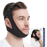 GOPHERBRACE Chin Strap for CPAP Users - Adjustable Mask Bandage Keeping Mouth Closed - Better Night's Sleep Chin Strap for Snoring for Men and Women (Black)