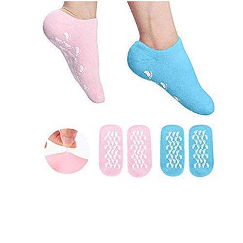 OMAZING KITCHEN Soften Moisturising Spa Comfy Recovery Foot Hand Care Gel Socks and Gloves (pink, free size) 2
