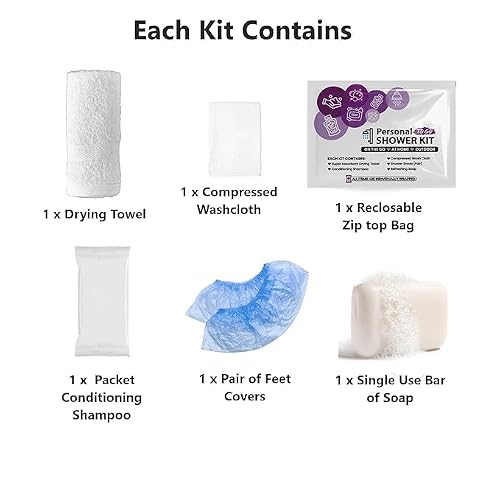 Compact Personal Shower Kit To-Go (Multi-Color) – Your Hygiene Companion for Travel, Gym, Camping | Shower on the Go | Shampoo, Soap, Towel. All in One (10) - Image 2