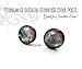 Black Green Pink Faux Pearl Galaxy Stud Earrings - Titanium or Surgical Stainless Steel Posts Nickel Free Sensitive Ears