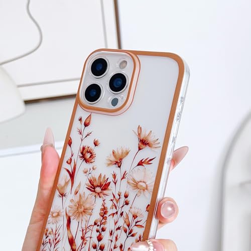 Coque iPhone 16 Pro fine en TPU transparent rose motif