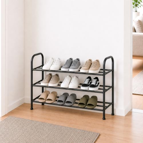 Image of WonderStand SOLEMATE 3-Tier Metal Shoe Rack | For Home /Closet /Entryway & Bedroom | Strong & Durable steel Shoe Organizer | Easy Assembly