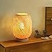 GUANSHAN Lampada da tavolo con lanterna in tessuto di bambù Lampada da comodino Lampada da tavolo decorativa in stile giapponese per camera da letto, STILE 1