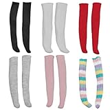 【OLYOLY】1/6 (30cm) ドール用 ソックス ドール服 下着 ロング 靴下 膝下 ニーハイソックス タイツ 着せ替え人形用 かわいい ミニチュアドール 衣装 フィギュア キッズ 女の子 (02 6色セット)