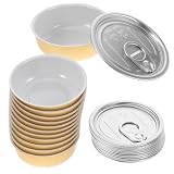 CAXUSD Lata de comida espesa pequeña 40ml, pack de 12 latas de aluminio con cierre seguro, aptas para cocina y conservación de alimentos a temperatura alta
