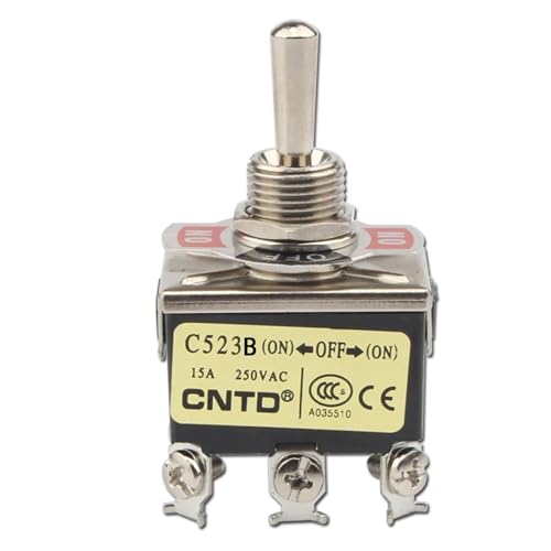 Interruptor basculante de 12mm 15A 250V resistente al agua y polvo C523B 2