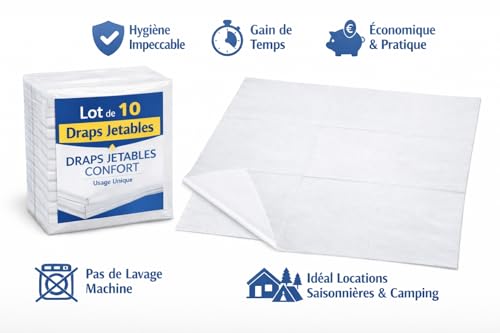 Drap plat jetable stop corvée de lessive pour location gîte