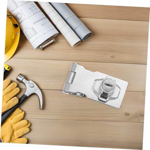 Image of DOITOOL Keyed Hasp Lock Stainless Steel Security Lock for Cabinets and Doors Quick Installation Concealed Screws Material for Office and Home Use