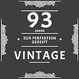  93 Jahre Zur Perfektion Gereift: Gästebuch Dreiundneunzig Zum Geburtstag / Geschenk Und Geburtstagsdeko / Platz Für Glückwünsche Und Fotos / Weinetikett Optik