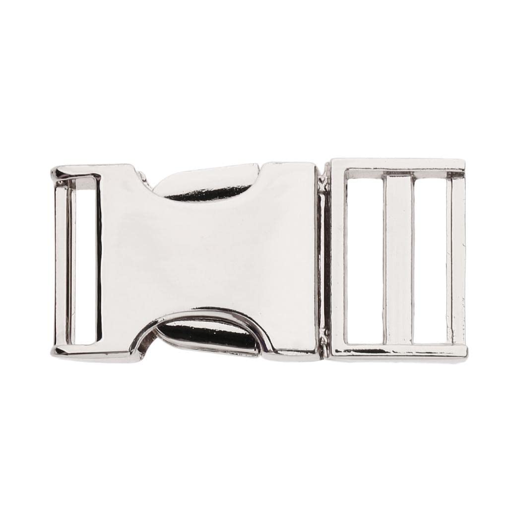 NIVAA Metal Bag Webbing Belt Buckle Clip Clasp Inner diameter 19mm Silver-image-27