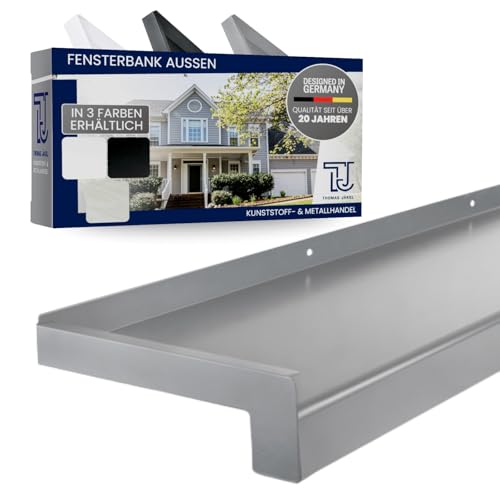 TJ Fensterbank Außen I 110 mm x 1100 mm I Silber E6EV1 I hochwertiges...