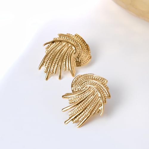Image of Rubans Demi Fine Stainless Steel Stud Earrings Daily Gift for Women & Girls
