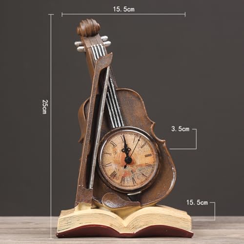 Decoración de libros de resina con violín Ipetboom para escritorios modernos 3