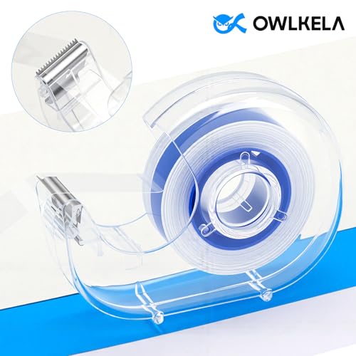 Image of OWLKELA 40 Pcs Clear Tapes, 0.7 inch x 28 yds per roll | Refillable Dispensers,Transparent Tape Refills, 1 inch Blue Core, Ideal for Home, School & Office