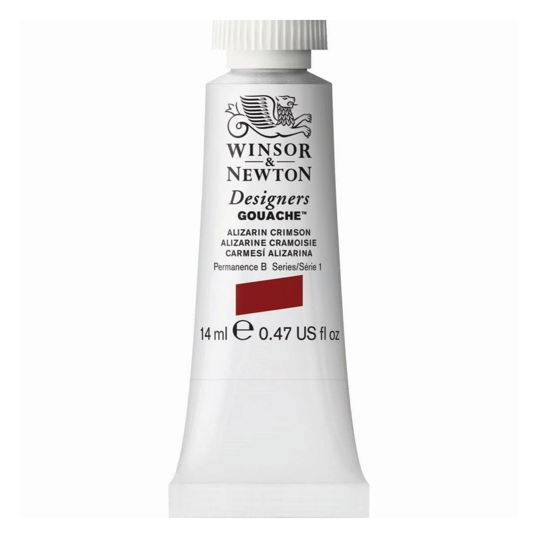 Winsor & Newton 14ml Designers Gouache Tube - Alizarin Crimson