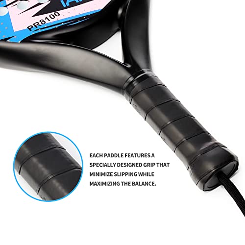 Image of Padel Racket Carbon Fiber Surface with EVA Memory Flex Foam Core Lightweight Padel Racquet